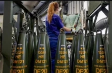 Usine d'armement Rheinmetall en Allemagne (© A. Heimken / AFP)