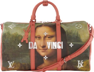 Sac Louis Vuitton “Léonard de Vinci”, fruit d’une collaboration avec l’artiste américain Jeff Koons.
