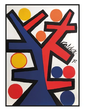 Estampe en couleurs, d’Alexander Calder (1898-1975)